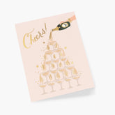 Champagne Tower Cheers Card